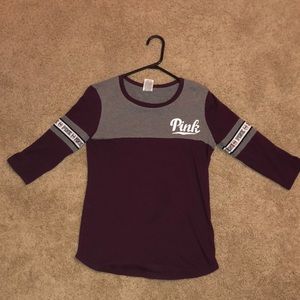 VS PINK maroon night shirt